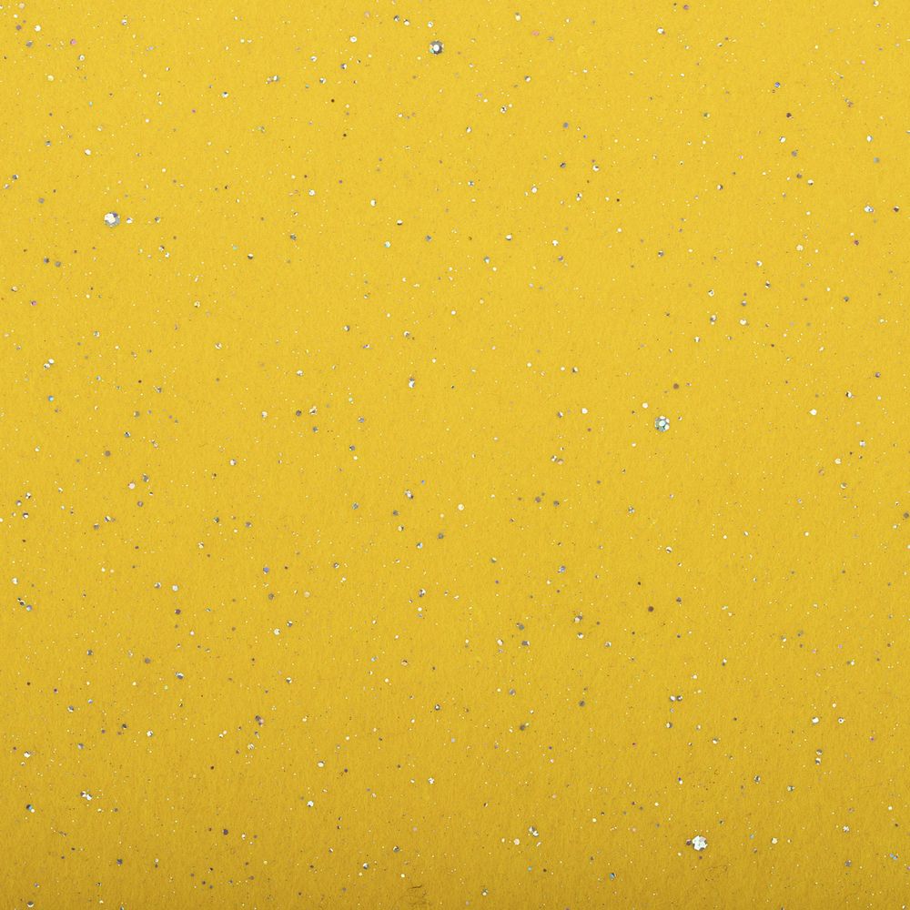 Фетр рулонный мягкий 1.3 мм, 150 см, рул. 10 метров, (FSH13), 121 блестки/желтый, Blitz