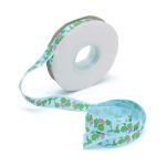 Лента репсовая (в рубчик) PREMIUM Вьюнок, 16мм / 22,5м, A5-081 голубой