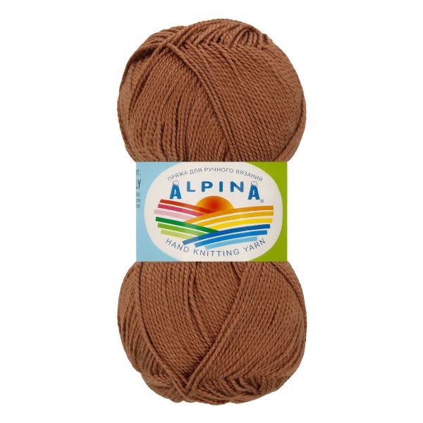 Пряжа Alpina Holly / уп.10 мот. по 50г, 200м, 223 коричневый