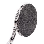 Стропа (ременная лента) 38 мм / 45.72 метра, [38.82 г/пог.м], с принтом 2-сторонняя, D147 серый/черный, 3Al354