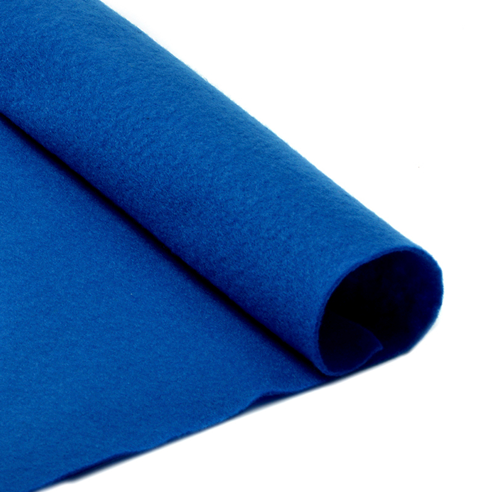 Фетр рулонный жесткий, 1 мм, 100 см, 1 метр, цв. 675 синий
