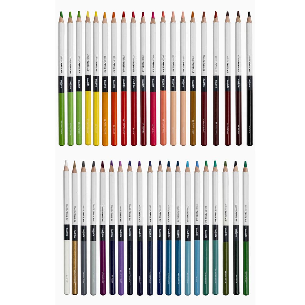 Карандаш цветной заточенный 40 цв, Carioca Plus 45204