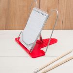 Подставка для книг Универсал с металл. лепестком, цв. в ассорт. (красный), П-03