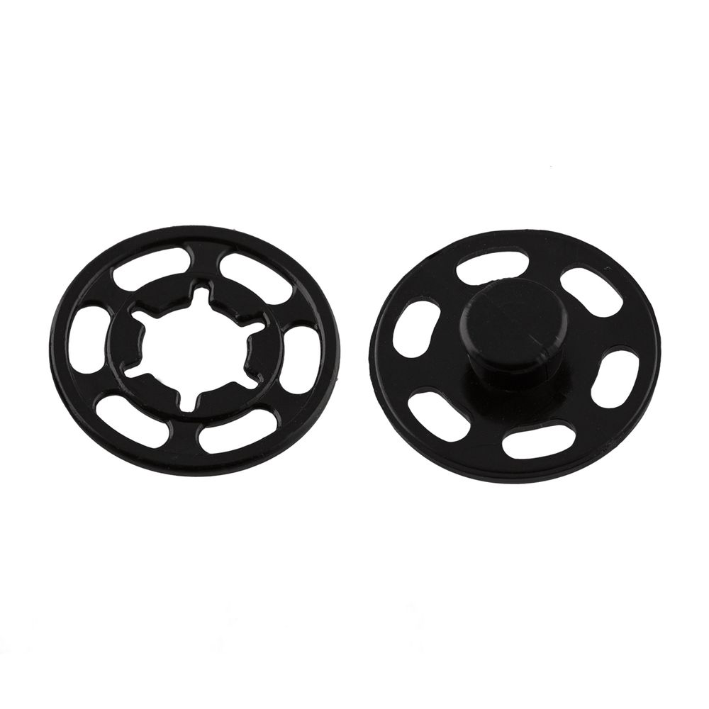 Кнопка пришивная пластик ⌀25 мм, 10 шт, 02 черный, Gamma PKL-25