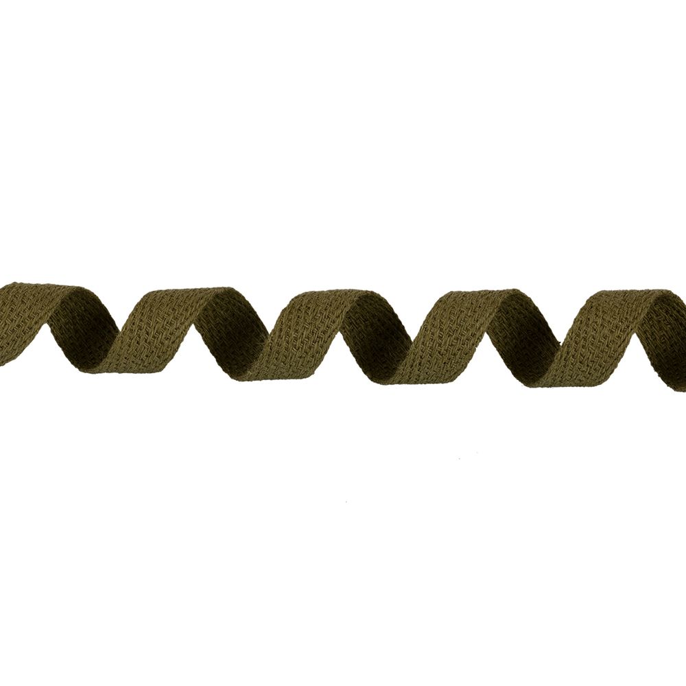 Тесьма (лента) киперная (100% х/б) 10 мм / 50 метров, хаки/khaki, Gamma TCT-10