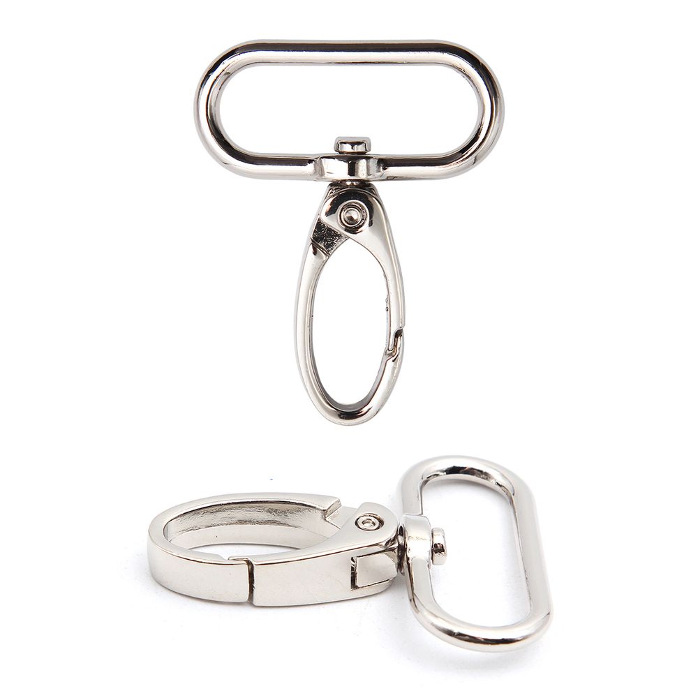 Карабин металл 30.0 мм (49х38 мм), никель, ГУ12849, 4 шт