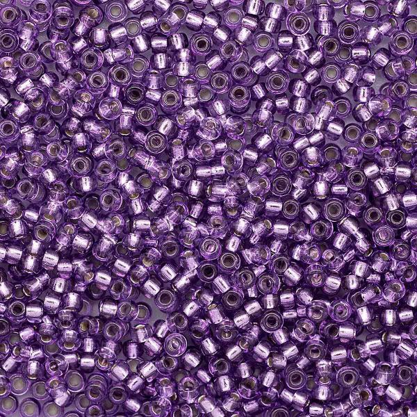 Бисер Preciosa прозрачный цветной с серебр. центром 10/0 (2.3 мм), круг.отв, 20гр, уп.5 шт