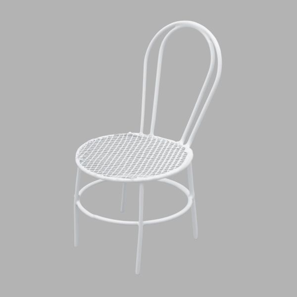 Миниатюра кукольная: Стульчик металл 5х9 см, Y-059