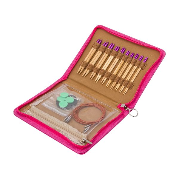 Набор съемных спиц для вязания 10,5см, 10 размеров (3,0мм-6,5мм), дерево