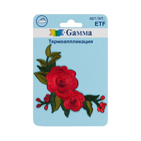 Термоаппликация №03, 1 шт, 01-323 Цветы 6х8 см, Gamma ETF