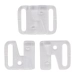 Застежки для купальника (бикини) пластик 12.0 мм, 100 шт, прозрачный, Протос