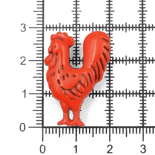 Пуговицы детские Петух (3366) 30мм (159 красный), 72 шт