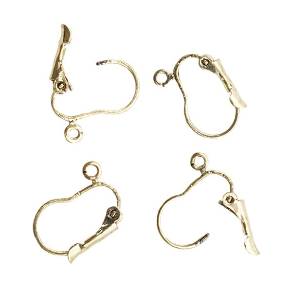 Швензы с французским замком 14х10 мм, 2 пары, бронза