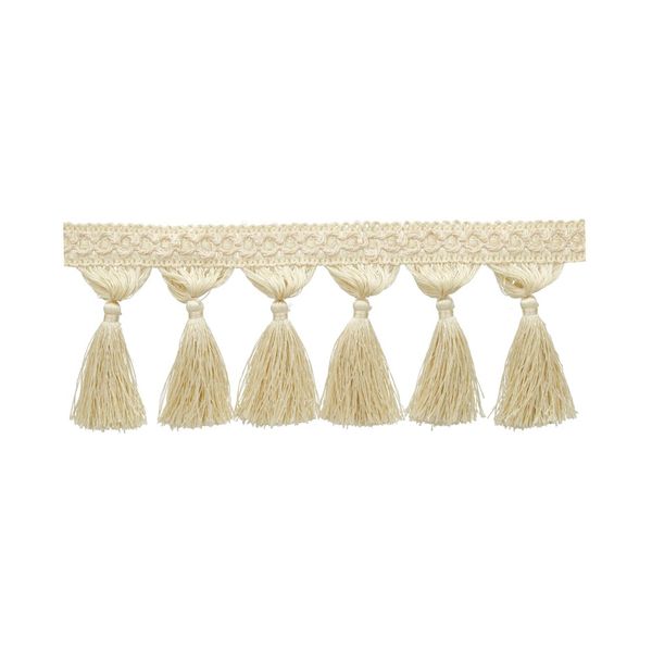 Бахрома отделочная 95.0 мм / 25 метров, с кистями, 122 кремовый, Gamma 2030