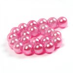 Бусины пластик (перламутр) ⌀6 мм, цв.096 яр.розовый, уп.500г (4838 шт), Magic4Hobby