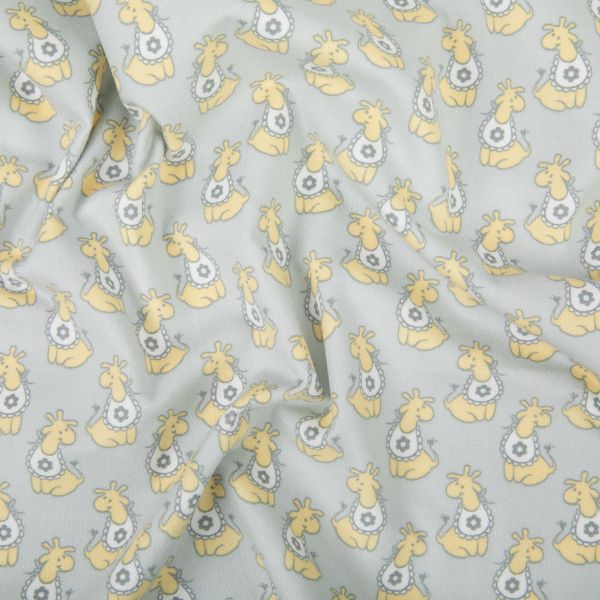 Ткань для пэчворка Peppy Молочные сны фланель, рулон 112 см / 5 метров, МС-03 серый, Peppy