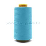 Нитка универсальная Gutermann Mara 120/2, 5000 м, 700185, 5396 неоновый голубой, 1 катушка