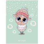 Записная книжка двойная обложка А6 32 листа с "Movie" эффектом "Милая овечка"