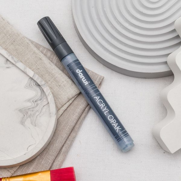 Маркер акриловый Darwi OPAK, 3мм (укрывистый) (223 сине-серый), DA0220013