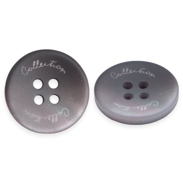 Пуговицы 4 прокола 24L (т.серый), 36 шт