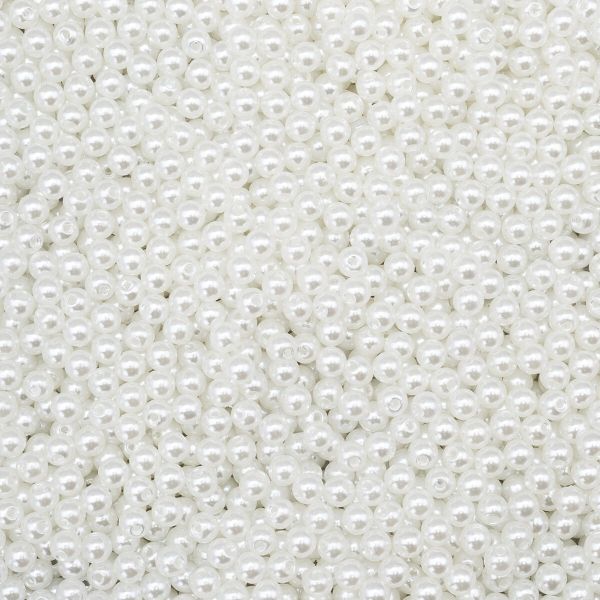 Бусины пластик ⌀6 мм, 500 г, 001 NL белый, Astra&Craft, 7706544