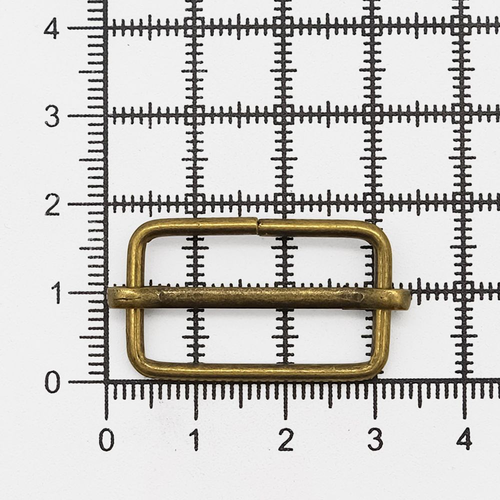 Рамка регулировочная металл 25 мм (29х17 мм, ⌀2 мм), бронза, 100 шт