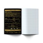 Тетрадь со справочным материалом Золотая коллекция, тиснение золотой фольгой, A5+ 48 л. на скобе 65 г/м², белизна 100 %, 10 шт, клетка, 01330 Золотая коллекция Физика, Светоч Т145