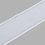 Лента атласная гофре 80.0 мм, 1 м, (белый), С72, 10 шт, Красная лента