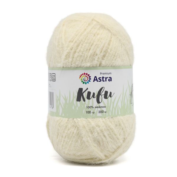 Пряжа Astra Premium (Астра Премиум) Киви (Kiwi) / уп.3 мот. по 100 г, 200 м, 03 белый