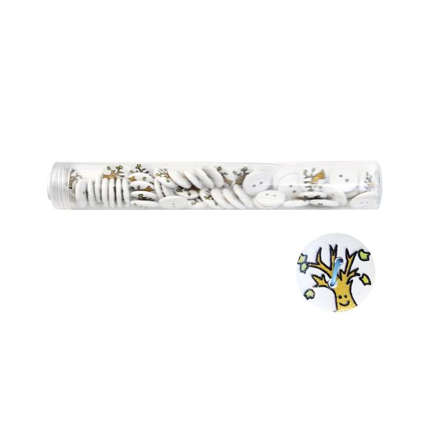 Пуговицы деревянные Деревья и листья 18мм 50 шт, Дерево 1