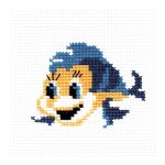 Набор для вышивания нитками РС Студия, Рыбка 9х7 см