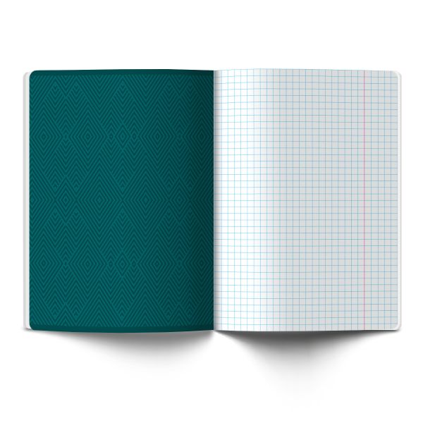 Тетрадь ученическая общая, софт-тач ламинация + выборочный лак, цветной запечатанный форзац, A5+ 48 л. на скобе 65 г/м², белизна 100 %, 10 шт, клетка, 00994 Изумрудные мысли, Светоч 48Т14