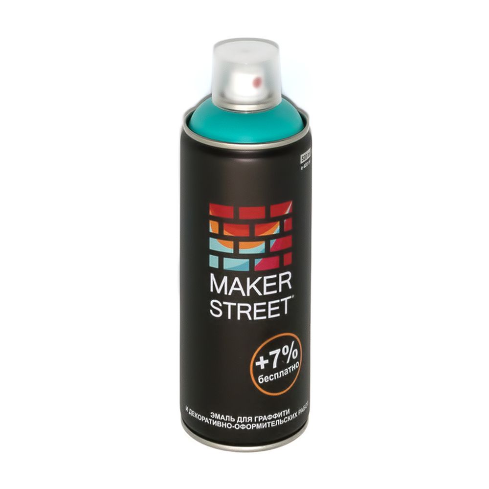Эмаль для граффити 400 мл, 604 Бирюзовый, Makerstreet MS400