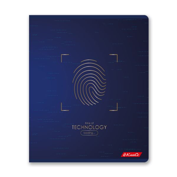 Тетрадь ученическая общая, тиснение фольгой, A5+ 96 л. на скобе, белизна 100%, 5 шт, клетка, 000347 Техно, Светоч 96ТСК5_6_3_1