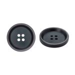 Пуговица 4 прокола 40L = 25 мм, пластик, col.B т. серый, CN2868, 36 шт