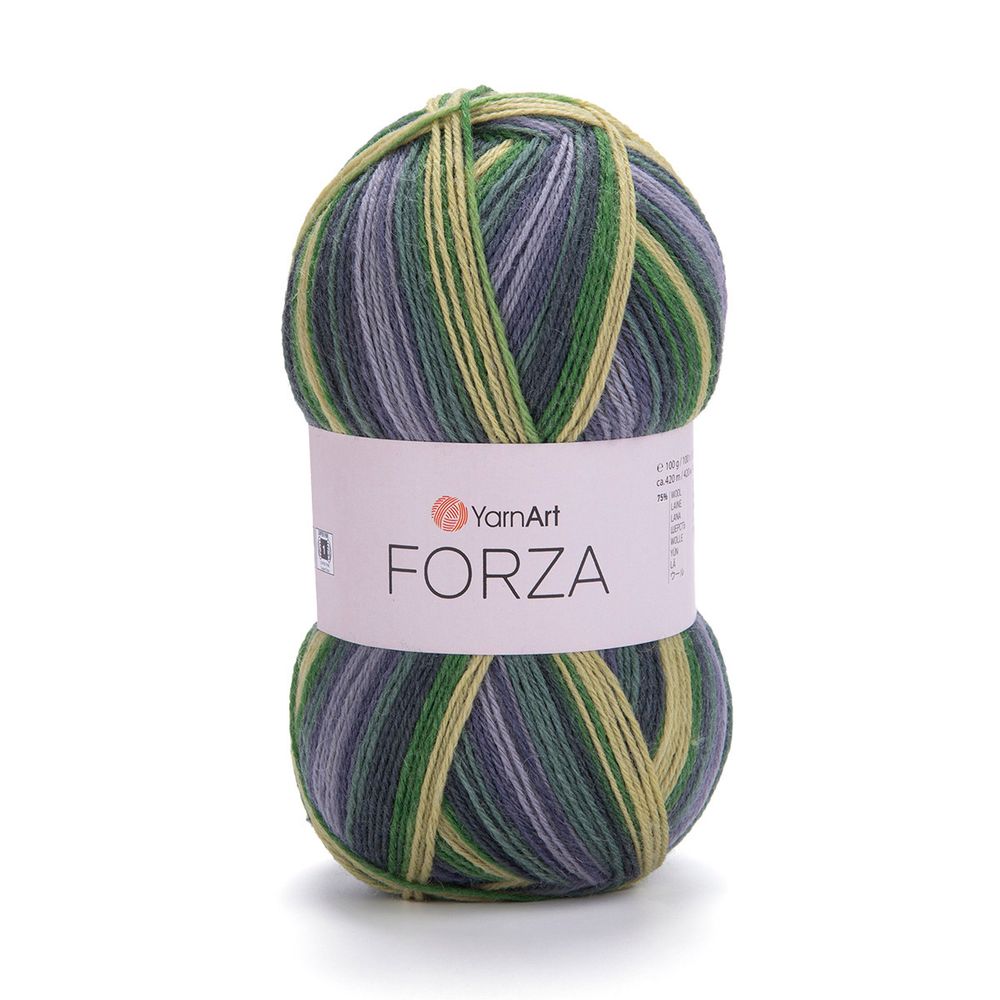Пряжа YarnArt (ЯрнАрт) Forza / уп.5 мот. по 100 г, 420 м, 2505 секционный