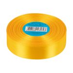 Лента атласная 1-сторонняя 25.0 мм / 33±2 метра, №017 т.желтый, в термоплёнке, Gamma