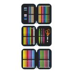 Пенал на молнии трехярусный с наполнением 19,5*13*7,5 см, 081364FN, Milan 081364FN