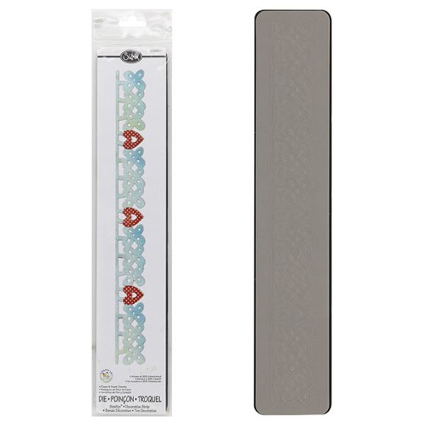 Форма для вырубки Цветок и Чарующие Сердца Sizzlits Decorative Strip Die, 658918