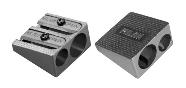 Точилка двойная алюминиевая, 20 шт, Milan 80035