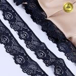 Кружево эластичное (стрейч) 30 мм, L839, цв.S058 синий сапфир уп.50м, Kruzhevo