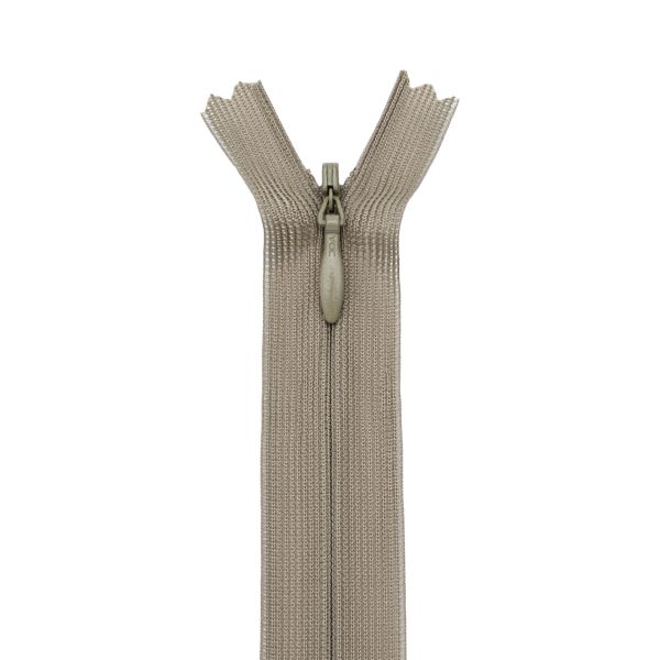 Молния потайная (скрытая) Т3 (3 мм) 1 зам., н/раз., 20 см, св.оливковый, 31207 / 20, 10 шт