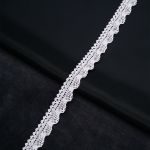 Кружево вязаное (тесьма) 20 мм / 13.72 метра, хлопок, белый, 3AR3376