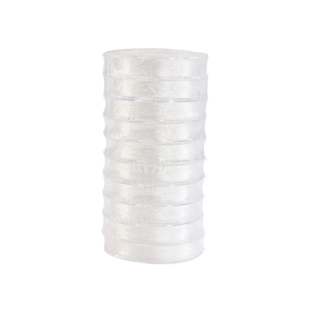 Нитки силиконовые для бисера, 0,4 мм, 25 м, прозрачный, 10 катушек