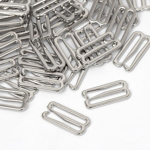 Крючки для бюстгальтера металл 18.0 мм, 918C цв.никель, уп.100 шт