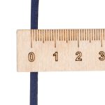 Шнур кожа натуральная ⌀3.0 мм / 1 метр, дизайн 301, 100% кожа, т.синий