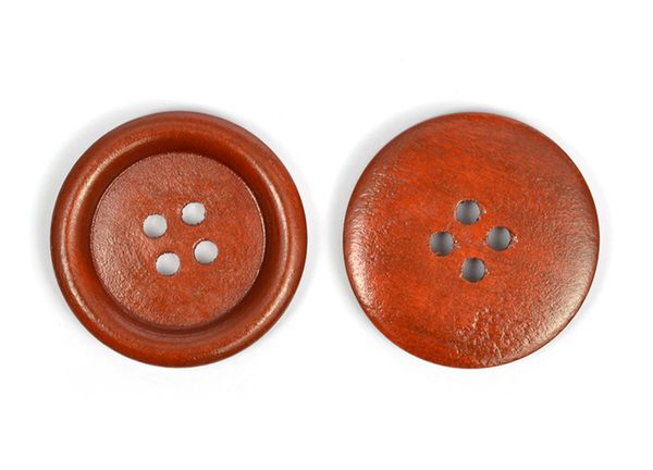 Пуговицы деревянные BT.WD.438 цв.коричневый 48L-32мм, 4 прокола, 20 шт