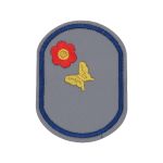 Термоаппликация светоотражающая Цветок и бабочка, 79х58 мм, цветной, LA451, 2 шт