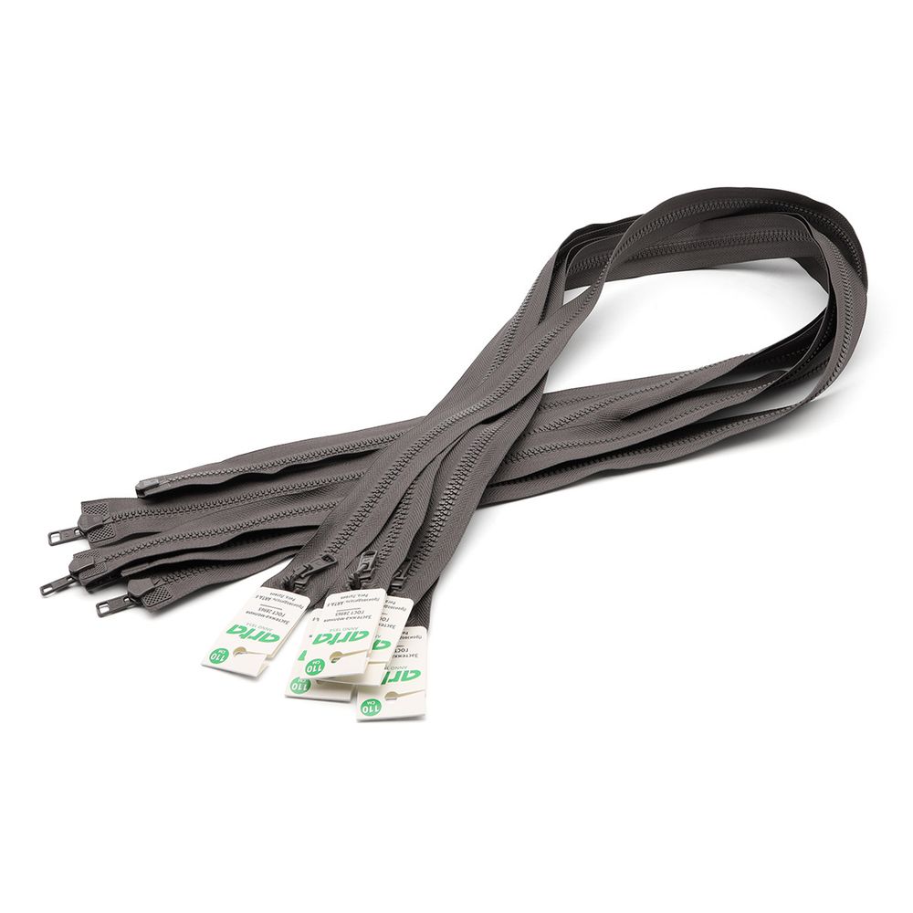 Молния трактор Arta Т6 (6 мм) 2 зам., разъем., 110 см, цв. 196 дым, 5 шт