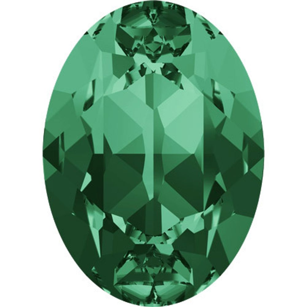 Стразы стекло 8х6 мм, 12 шт, изумруд (emerald 50730), Preciosa 435-12-601